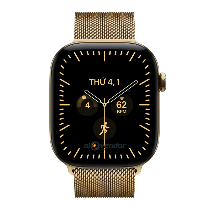Apple Watch Series 12 Titan Gold 46mm Dây Milanese Loop chính hãng